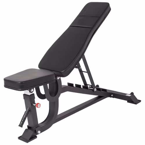 Banco de ejercicios ajustable con asa, banco con mancuernas de acero Q235 para entrenamiento de fuerza, equipo de gimnasio múltiple para el hogar